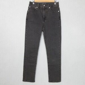 Madewell Jeans Womens 25 Black High Rise Skinny Fair Trade Denim Pants Stretch